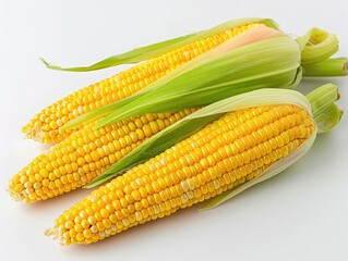 White background, corn