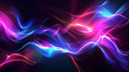 抽象的な七色のエネルギーが光るグラフィック Abstract rainbow colorful energy light graphic image