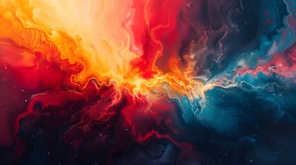 Colorful abstract oil painting wallpaper.