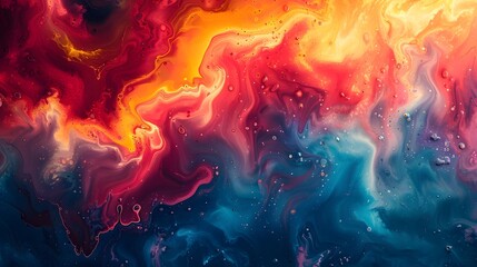 Colorful abstract oil painting wallpaper. - obrazy, fototapety, plakaty