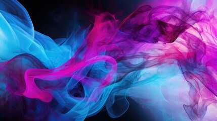 Abstract background of the flowing liquid blue and pink paint