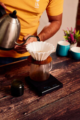 person serving coffee