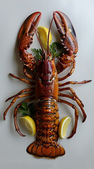 Beautiful presentation of Lobster Tail, hyperrealistic food photography