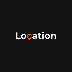 Location text logo design