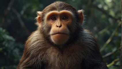 Fototapeta premium Moneky in the jungle 