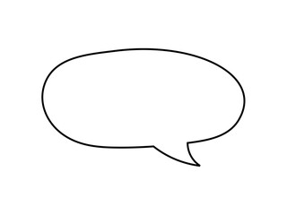 手書き楕円吹き出し：右下黒線