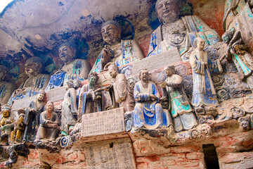 Dazu rock carvings, Located in Dazu district, Chongqing city, China