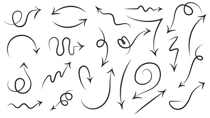 Pack de flechas a mano alzada vectorizadas