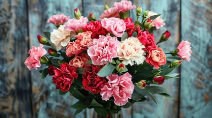 Celebrate Mother s Day with a stunning bouquet of carnations and roses