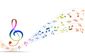 Colorful gradient music background design