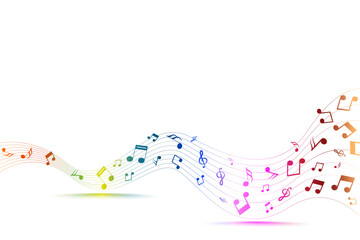 Colorful gradient music background design