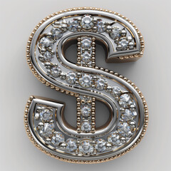 Jewel-Encrusted Dollar Sign LuxuryJewel-Encrusted Dollar Sign LuxuryJewel-Encrusted Dollar Sign Luxury