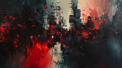 Abstract art with brutalism concept.