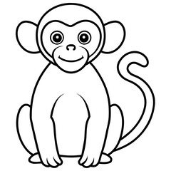 monkey illustration mascot,monkeys silhouette,monkey  vector,icon,svg,characters,cartoon,Holiday t shirt,black monkey drawn trendy logo Vector illustration,monkey line art on a white background