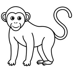 monkey illustration mascot,monkeys silhouette,monkey  vector,icon,svg,characters,cartoon,Holiday t shirt,black monkey drawn trendy logo Vector illustration,monkey line art on a white background