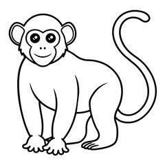 monkey illustration mascot,monkeys silhouette,monkey  vector,icon,svg,characters,cartoon,Holiday t shirt,black monkey drawn trendy logo Vector illustration,monkey line art on a white background