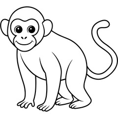 monkey illustration mascot,monkeys silhouette,monkey  vector,icon,svg,characters,cartoon,Holiday t shirt,black monkey drawn trendy logo Vector illustration,monkey line art on a white background