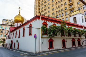 Russian Orthodox Church of 19 century in Baku, capital of the Azerbaijan Republic, taken in October...