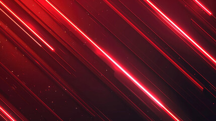 Red abstract background with glowing geometric lines. Modern shiny red gradient diagonal rounded lines pattern. Futuristic technology concept
