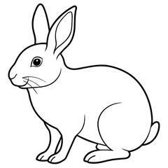 rabbit illustration mascot,rabbit silhouette,rabbit  vector,icon,svg,characters,cartoon,Holiday t shirt,black Easter drawn trendy logo Vector illustration,bunny line art on a white background