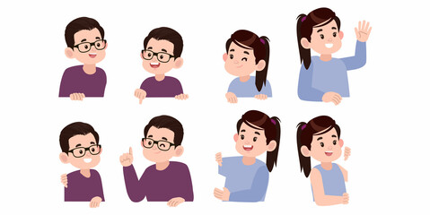 Peeping people collection of illustration