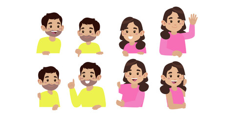 Peeping people collection of illustration