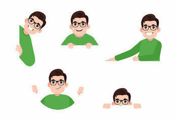 Peeping people collection of illustration