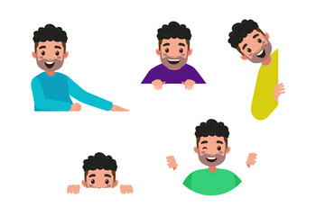 Peeping people collection of illustration