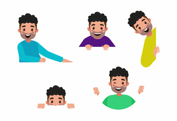 Peeping people collection of illustration