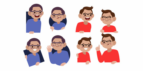 Peeping people collection of illustration