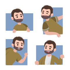 Peeping people collection of illustration