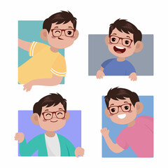 Obraz premium Peeping people collection of illustration
