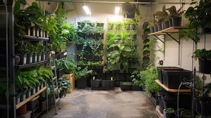 Hydroponic systems cultivate plants in nutrient-rich water solutions, minimizing the need for soil and maximizing space utilization.