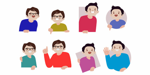 Peeping people collection of illustration