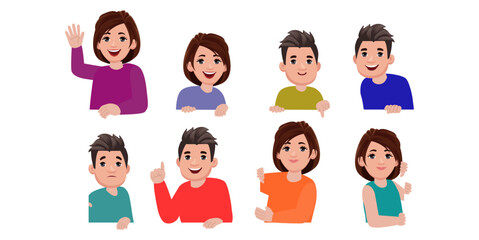 Peeping people collection of illustration