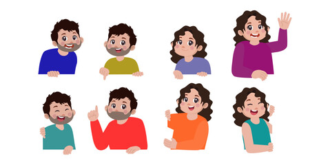 Peeping people collection of illustration