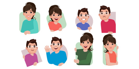 Peeping people collection of illustration