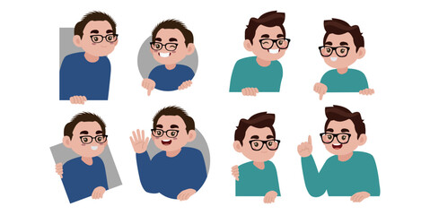 Peeping people collection of illustration