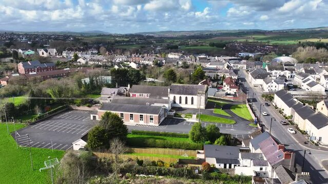Aerial view of Second Presbyterian Church Comber Newtownards County Down Northern Ireland
