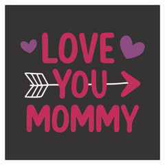 Fototapeta premium mothers day design typography love you mommy