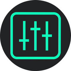 sound mixer icon vector. sound mixer sign on black background