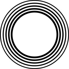 Circle line gradient. Geometric design element