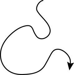 Arrow hand drawn. Collection of pointers