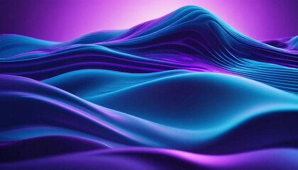 Abstract blue and purple liquid background, Glowing retro waves vector design.