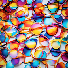 abstract colorful glasses background