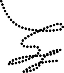 Spiral dotted lines symbol. Design element