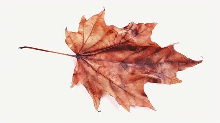 autumn leaf isolated on white