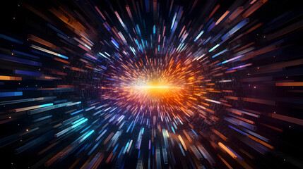 Digital technology futuristic point explosion abstract pattern poster web page PPT background