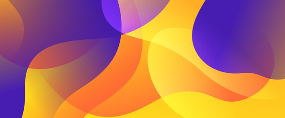 Orange yellow and purple violet abstract banner with shapes. For business banner, formal backdrop, prestigious voucher, luxe invite, wallpaper and background