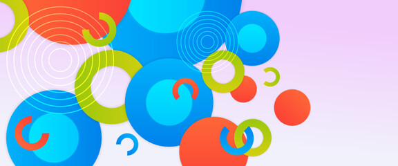 Colorful vector gradient abstract banner design. Graphic design element modern style concept for background, banner, flyer, card, wallpaper, cover, or brochure